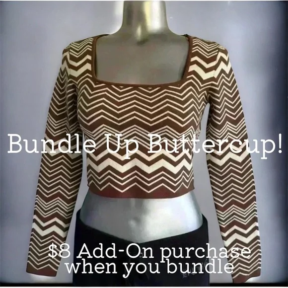 $8 Add-On 🆕Stradivarius Crop Sweater - Picture 2 of 16